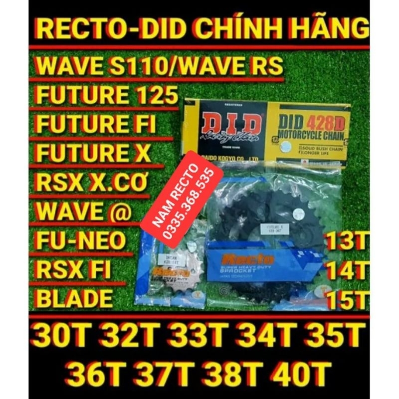 NHÔNG SÊN DĨA WAVE S110/RS NHẬT/FU NEO NHẬT/FU X/FU FI/FU 125/WAVE BLADE/RSX FI/RSX X.CƠ ĐỦ Size từ 30T ĐẾN 40T >>>
