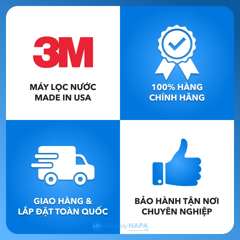 Máy Lọc Nước 3M RO301 Nước Tinh Khiết Uống Trực Tiếp - Công Nghệ RO Không Dùng Điện, Đạt Chuẩn NSF - Hàng Chính Hãng 3M