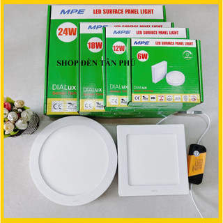 Đèn led panel ốp trần nổi mpe 9w 12w 18w 24w bảo hành 24 tháng đổi mới