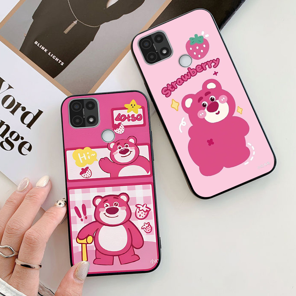Ốp lưng oppo a15 / oppo a15s in hình gấu dâu siêu dễ thương cute lạ