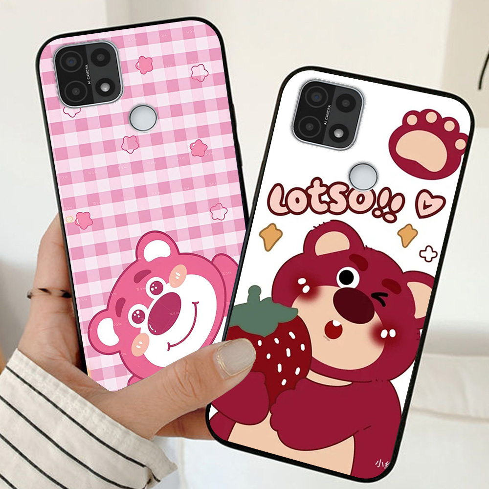 Ốp lưng oppo a15 / oppo a15s in hình gấu dâu siêu dễ thương cute lạ