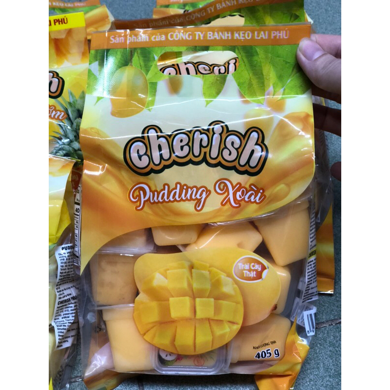 Thạch Cherish Pudding vị mãng cầu/ vị xoài/ vị thơm gói 405g Lai Phú