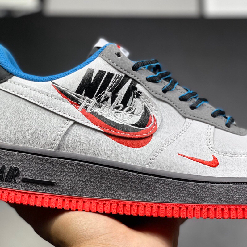 Giày AF1 Time Capsule White Blue Da Thật