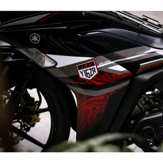 Tem Rời Exciter 155 Hoa Văn Đỏ Đen