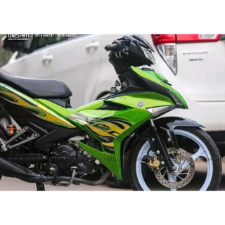 Tem Rời Exciter 150 Xanh Đen Mẫu Ngọn Lửa