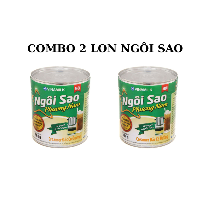 COMBO 2 LON SỮA ĐẶC NGÔI SAO PHƯƠNG NAM 380G