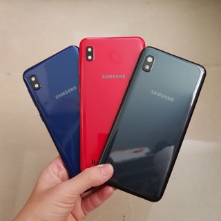 Nắp lưng đậy pin Samsung A10 có nút và kính cam - 7Four
