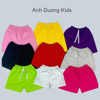 Quần đùi cotton cho bé trai bé gái, quần short thun cho bé từ 8-23kg