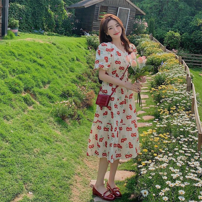 ( XẢ KHO) ĐẦM HOA BABYDOLL FORM RŨ MỀM MẠI