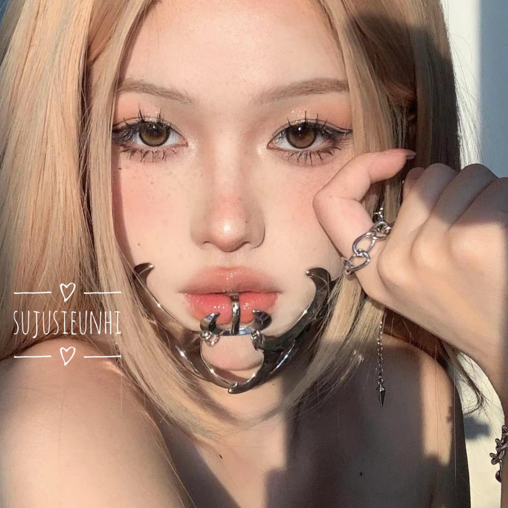 mặt nạ kim loại Cyberpunk đeo cằm chụp ảnh thiết kế đặc biệt có thể điều chỉnh kích cỡ