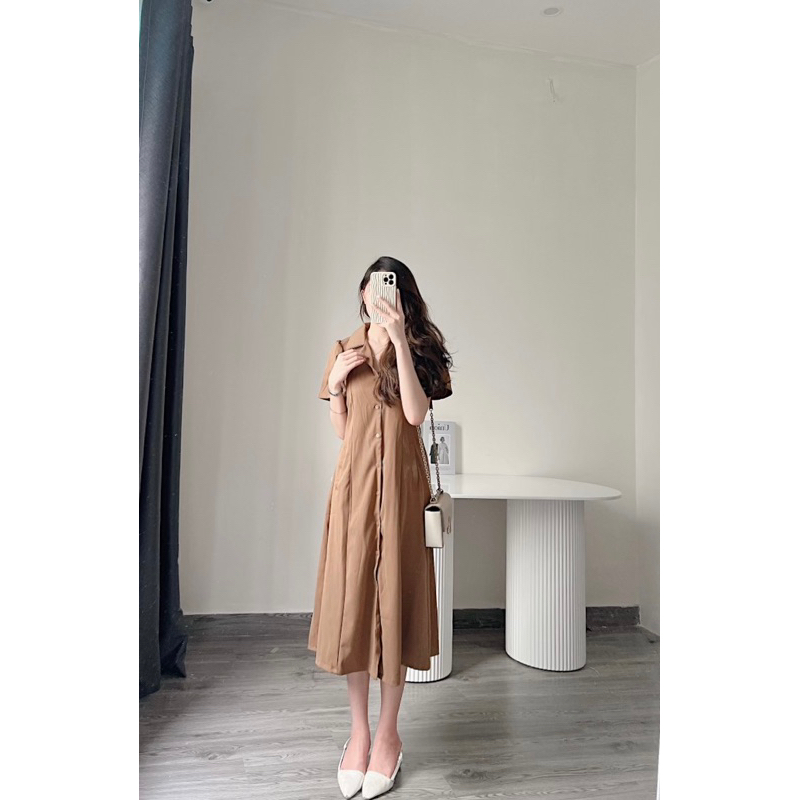 Váy cổ đức chiết li eo Samhyewear