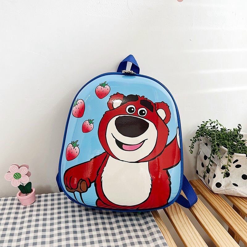 Balo Trứng Cho Bé Mầm Non Đi Học Hình Gấu Lotso Chống Thấm Nước
