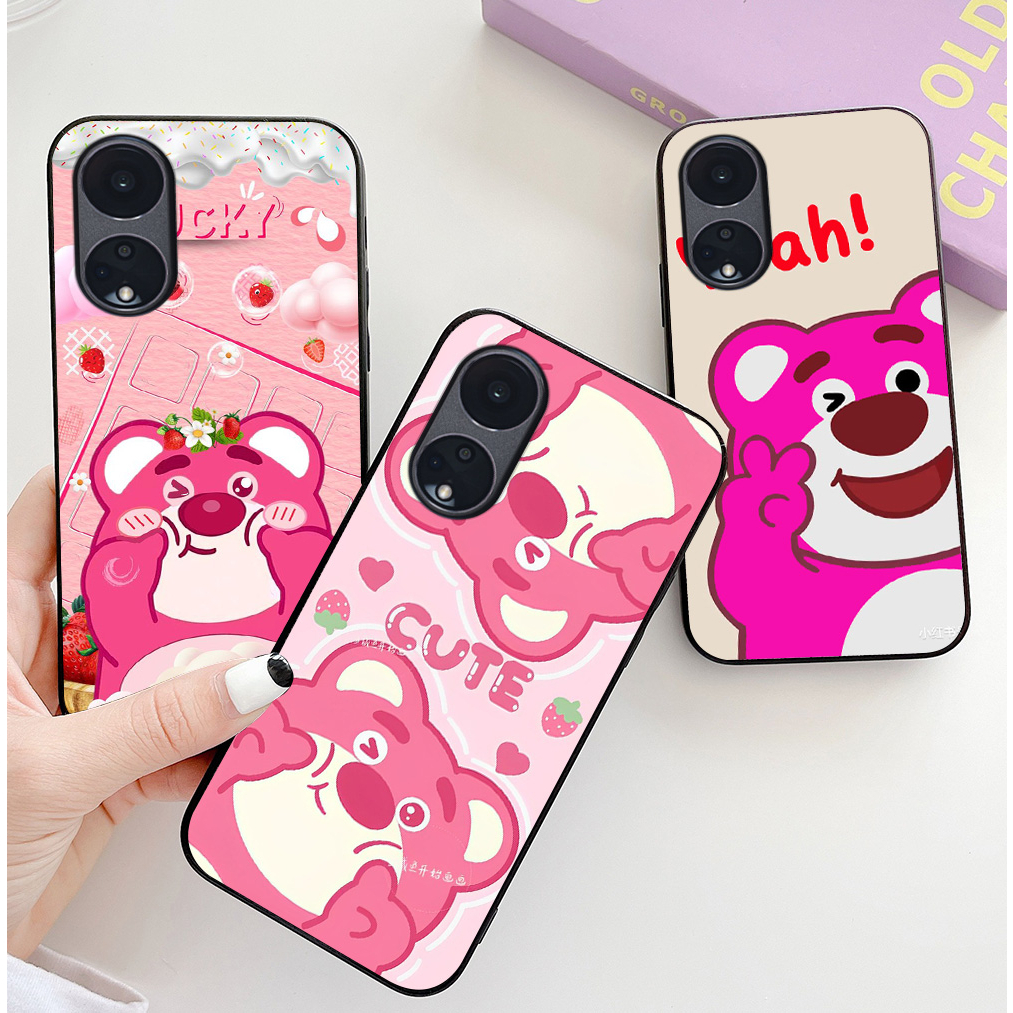 Ốp lưng oppo reno 8t 5g / reno 8 t 5g in hình gấu dâu siêu dễ thương cute lạ