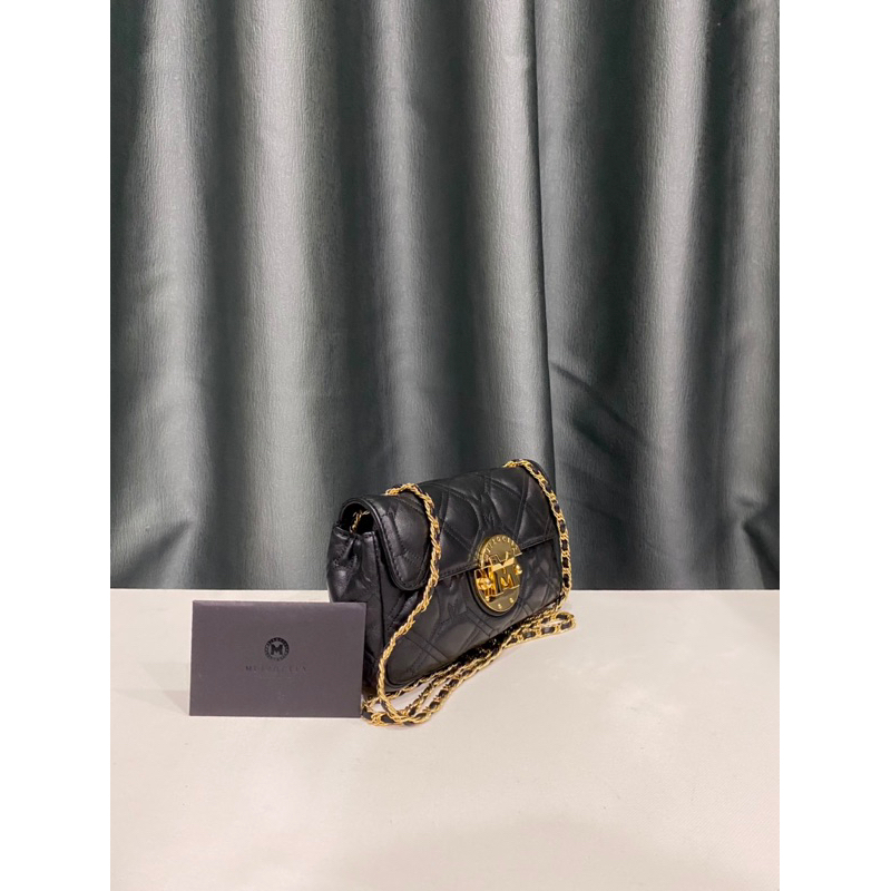 Túi si hiệu METROCITY của Ý da dê trần trám form mini