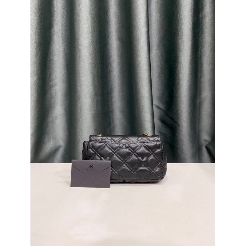 Túi si hiệu METROCITY của Ý da dê trần trám form mini