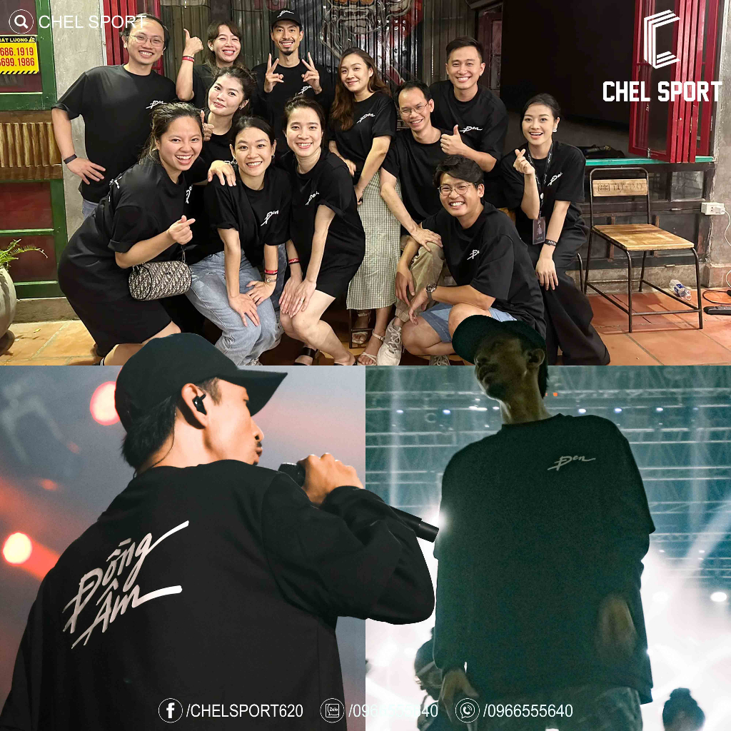 Áo thun Đồng Âm Đen Vâu 100% cotton