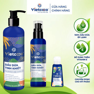 Dầu Dừa Mỹ Phẩm Organic Vietcoco Chai Vòi 500ML -250ML - 130ML
