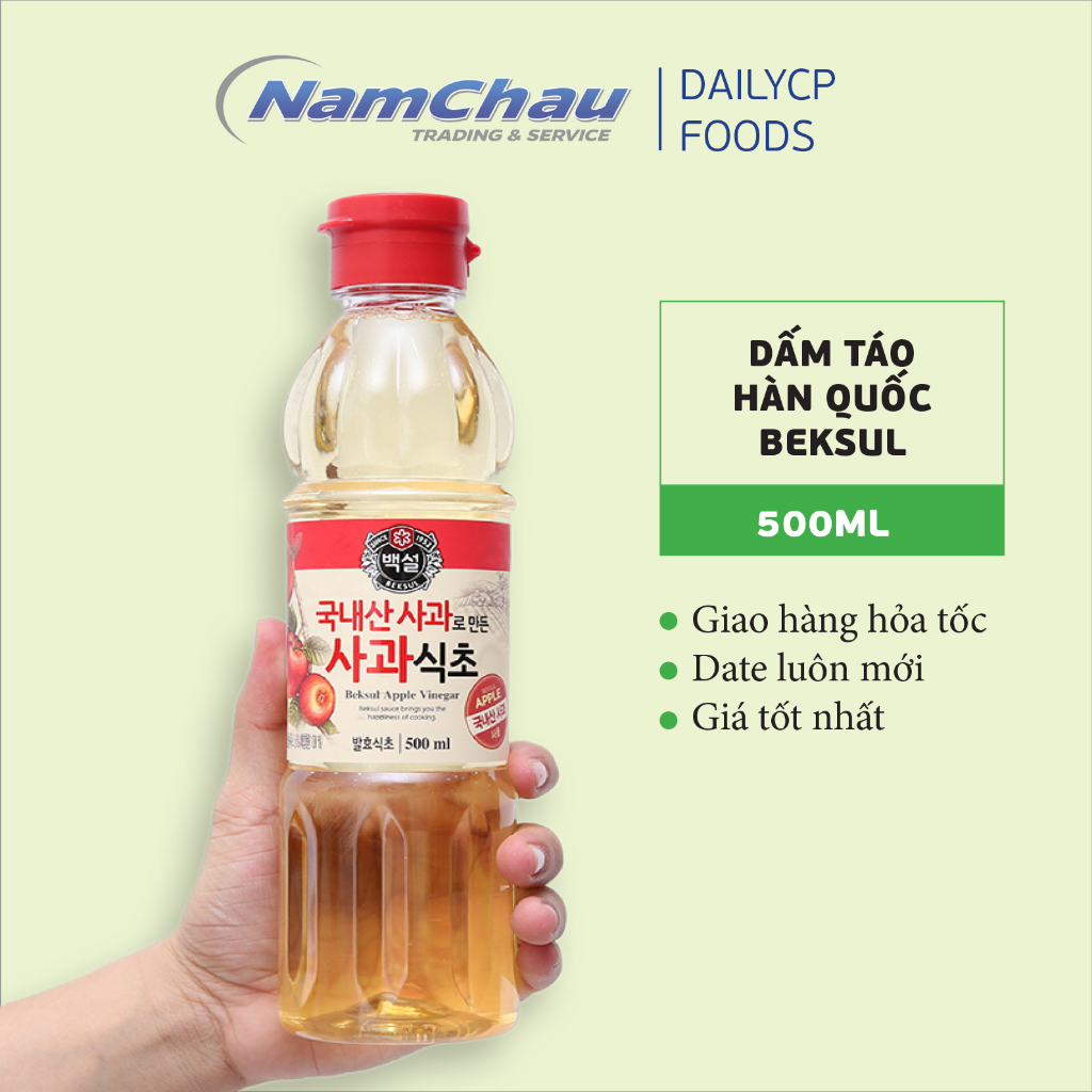 Dấm Táo Beksul Hàn Quốc 500ml [HN giao hỏa tốc]