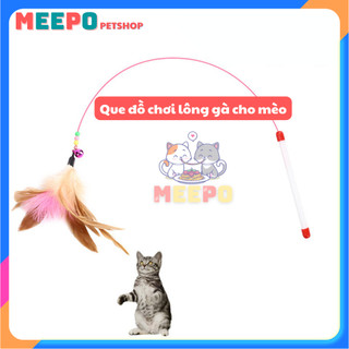 Đồ chơi chó, mèo | Que đồ chơi lông gà cho chó, mèo