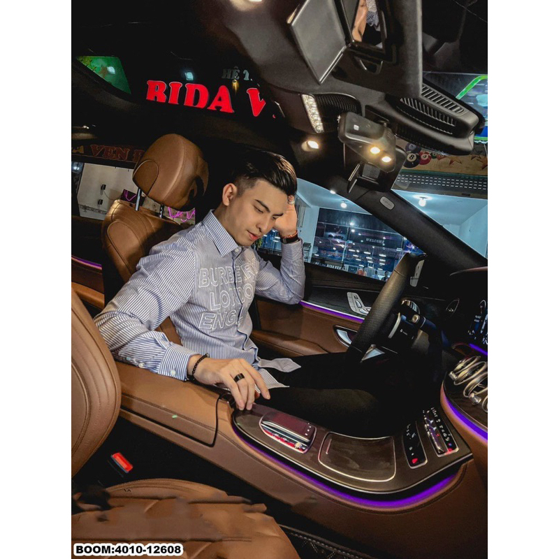 Áo Sơ Mi Bur.berry chữ thêu tay dài , tay ngắn fulltag mac bao zip hãng