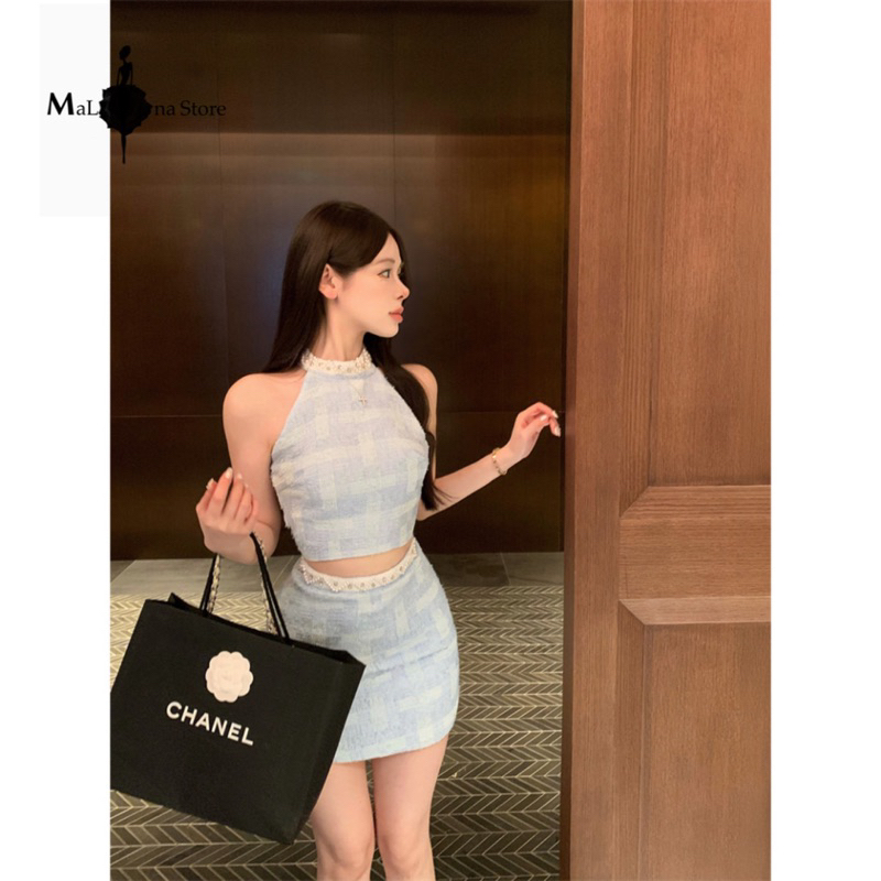 Set váy tiểu thư MaLina viền ngọc