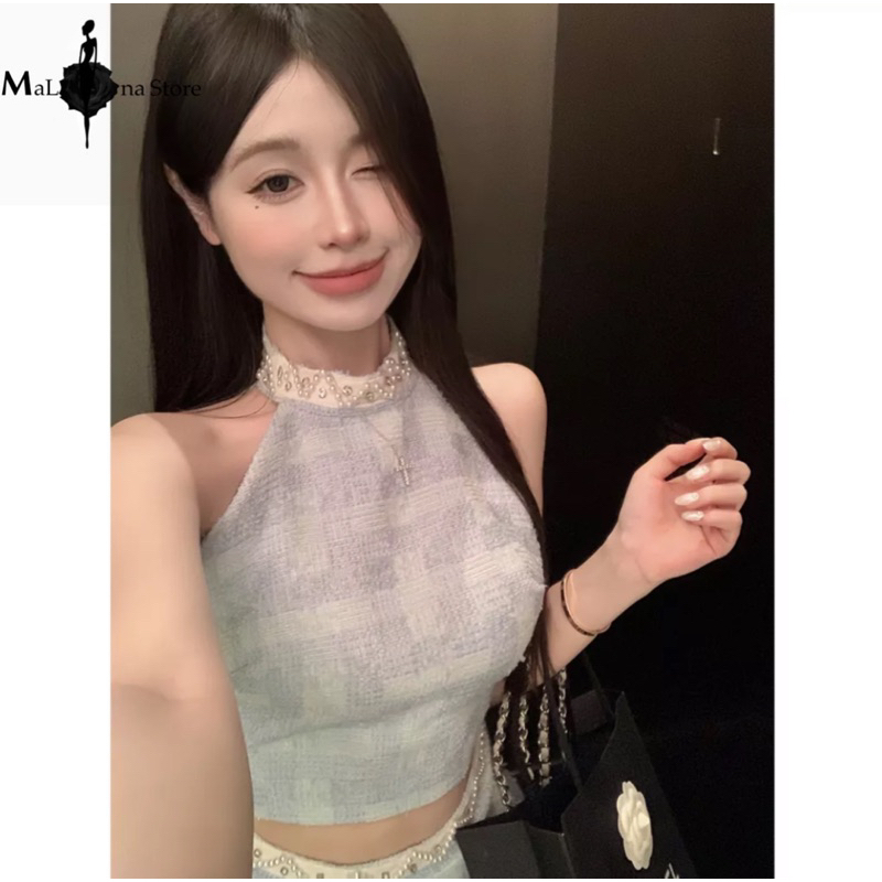 Set váy tiểu thư MaLina viền ngọc