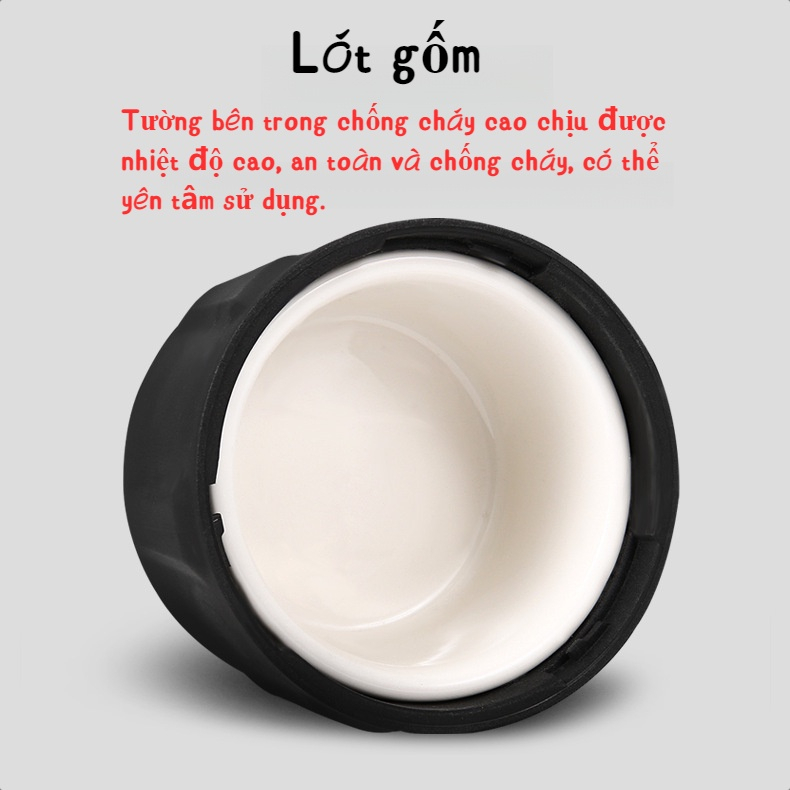 Gạt Tàn Thuốc Lá Bằng Gốm Chịu Nhiệt Cao Kèm Đèn LED Với Vỏ Bọc Trang Trí Nội Thất Xe Hơi, nhỏ gọn an toàn Sang Trọng