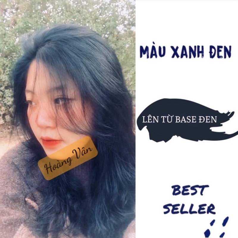 HOT 2023 Thuốc Nhuộm Tóc Xanh Đen Tặng Kèm Oxy Và Gang Tay