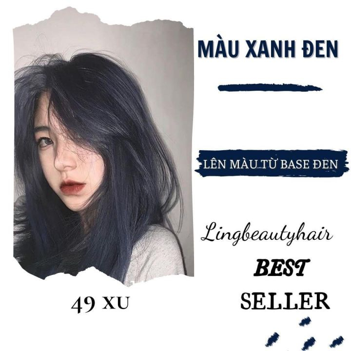 HOT 2023 Thuốc Nhuộm Tóc Xanh Đen Tặng Kèm Oxy Và Gang Tay