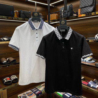 [ Luxury ] Áo polo Dior họa tiết monogram logo cổ tay LA 1-1 on web