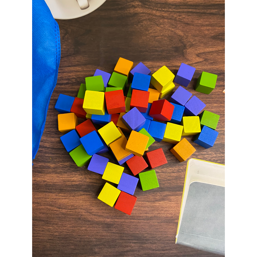 KHỐI GỖ LẬP PHƯƠNG NHIỀU MÀU 60 CT - ĐỒ CHƠI MONTESSORI MÀU SẮC CHO BÉ