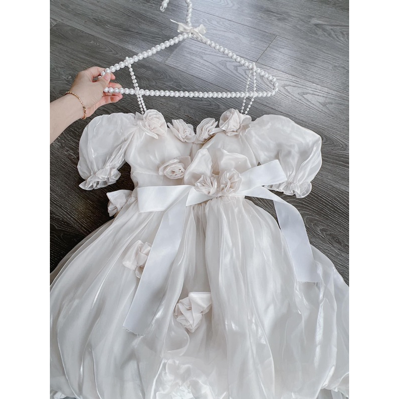 Đầm Công Chúa Hai Dây Họa Tiết Hoa Ba Chiều Nhẹ Nhàng Chất Lượng Cao Kiểu Pháp Dành Cho Bạn Nữ  320$💚