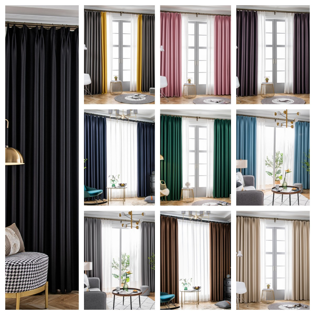 Rèm Cửa Cao Cấp PK Chống Nắng Vải Dày Đẹp Khoan Lỗ RPK039