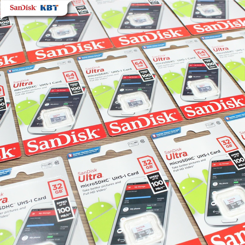 Thé nhớ SANDISK 32GB/64GB/128GB chính hãng