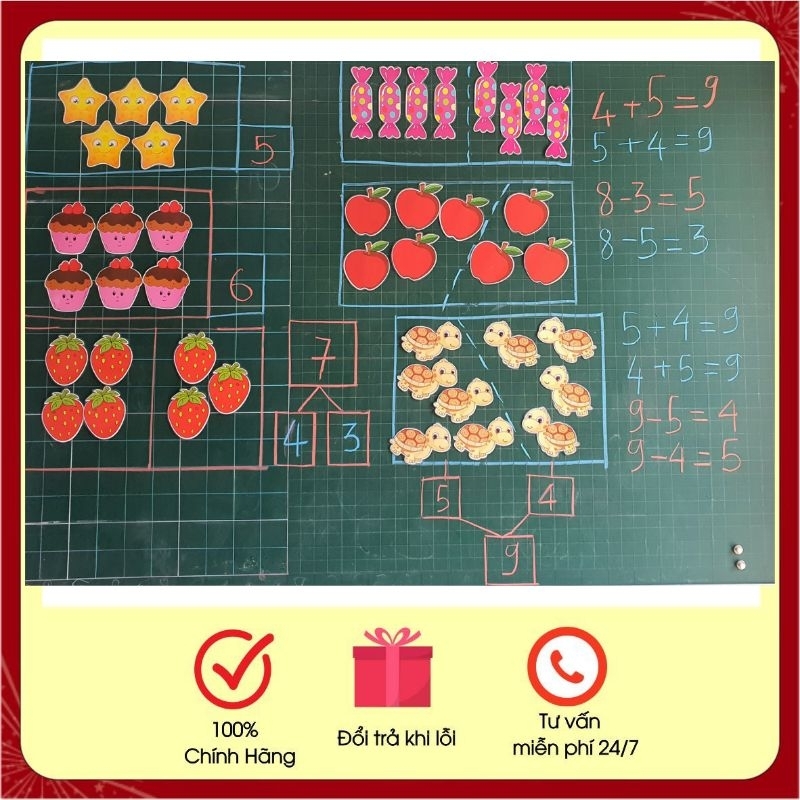 100 thẻ hình học toán tư duy làm giáo cụ dạy học