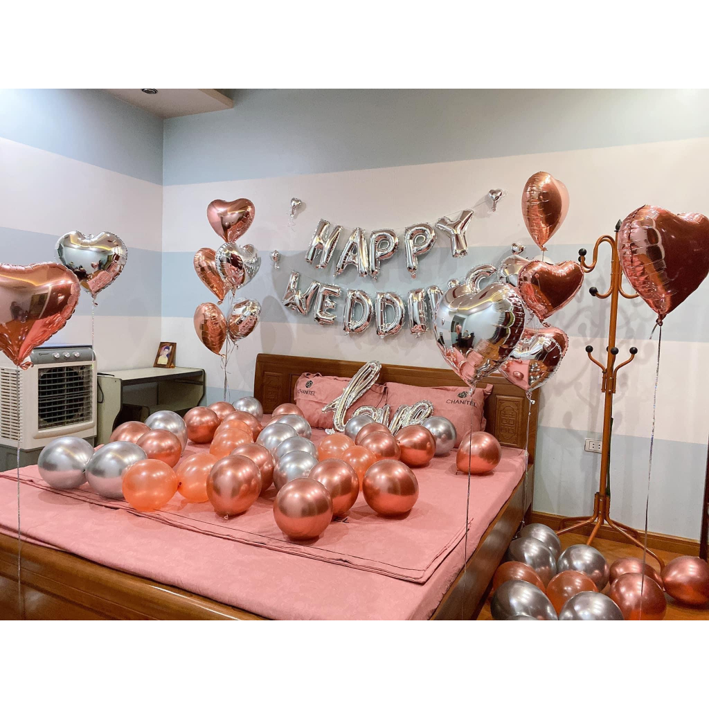 Sét bóng trang trí phòng cưới Love liền tặng kèm phụ kiện PC004