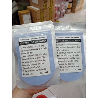 Bột Tẩy Tóc Xanh Dương Bịch 100g (tặng kèm bao tay)