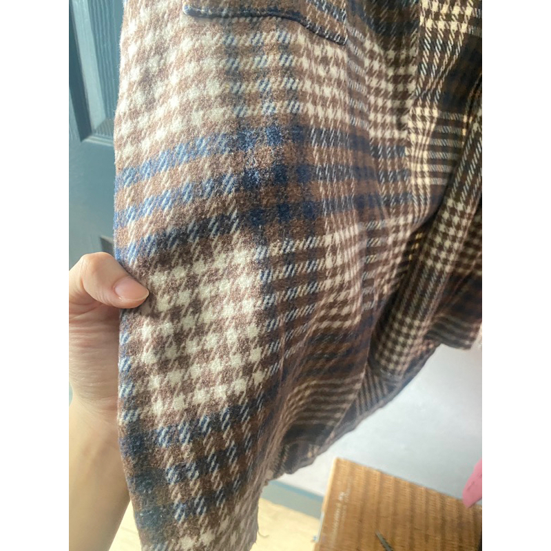 Áo sơ mi caro dáng dài