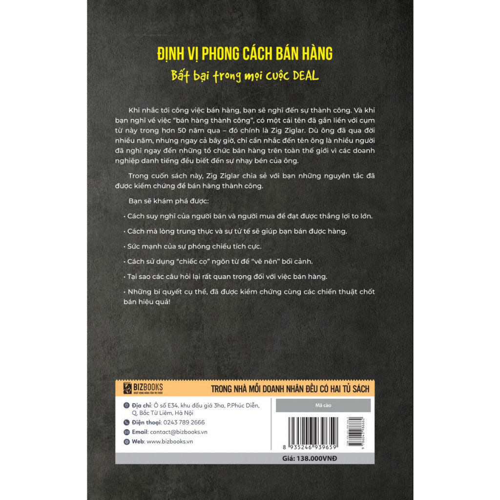 Sách Định Vị Phong Cách Bán Hàng - Bất Bại Trong Mọi Cuộc DEAL - Cùng Zig Ziglar Nâng Tầm Công Việc Bán Hàng