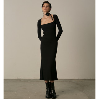 Đầm thun nữ ôm body tay dài cổ vuông Narcotics - Maya Basic Long Sleeve Dress