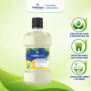 DẦU DỪA XÚC MIỆNG - HƯƠNG BẠC HÀ THƠM MÁT - VIETCOCO 225ML