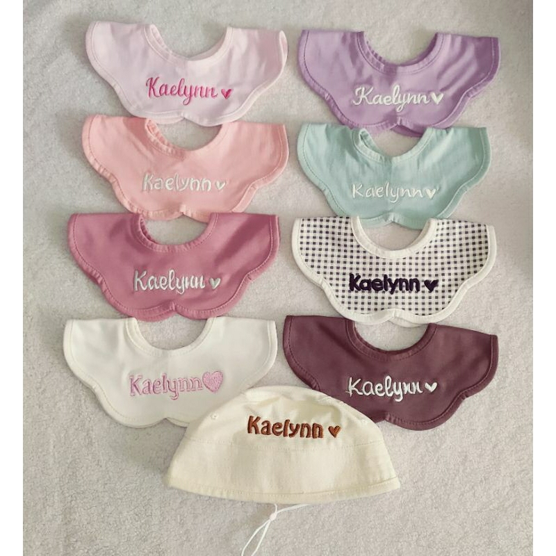 Yếm bé trai bé gái thêu tên theo yêu cầu, inbox chọn icon hình hoặc theo hình của khách.