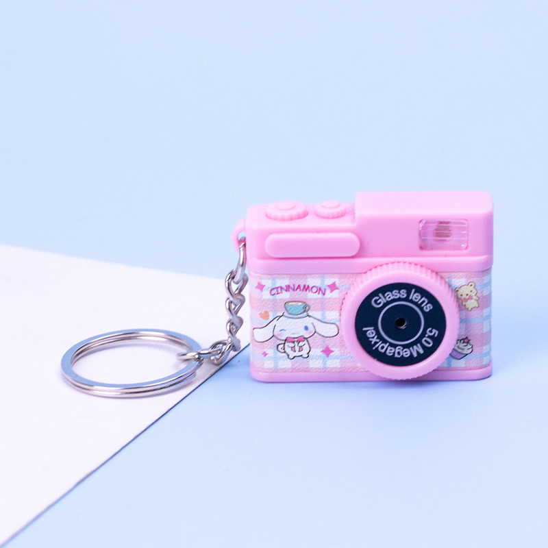 Móc khoá máy ảnh chụp đèn flash dễ thương cute, pochacco, kuromi, melody, cinnamoroll