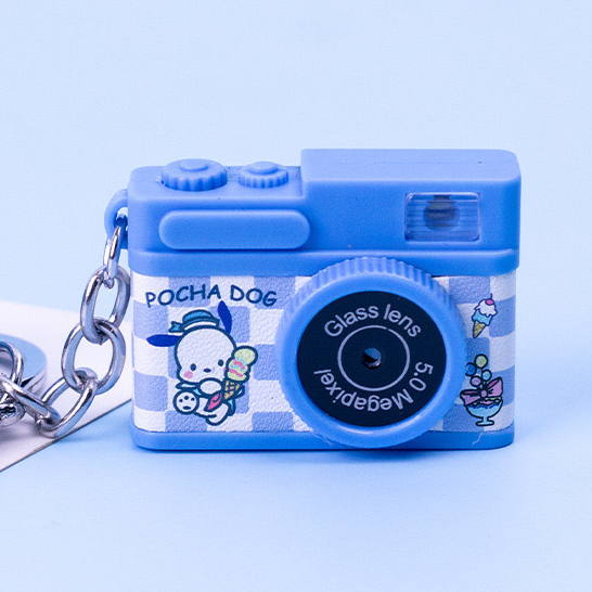 Móc khoá máy ảnh chụp đèn flash dễ thương cute, pochacco, kuromi, melody, cinnamoroll