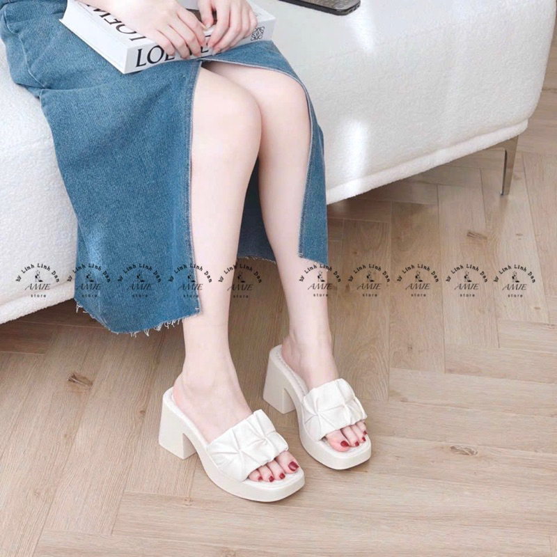 Guốc Đế Đúp Thô Quai Ngang Nhún