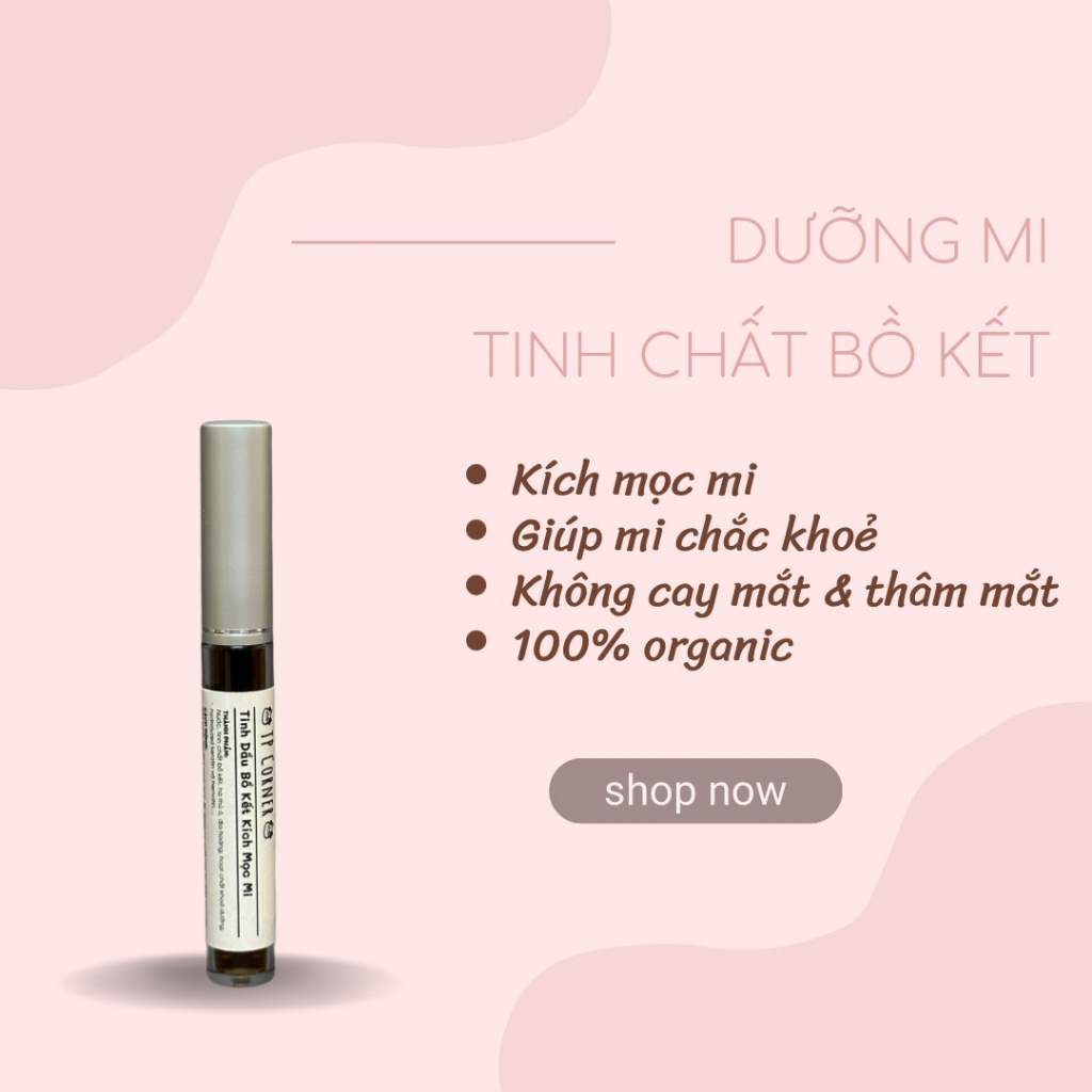 Tinh Dầu Dưỡng Lông Mi / Lông Mày Tinh Chất Bồ Kết Kích Thích Dài Dày Dưỡng Mi Cong Vút - TP CORNER