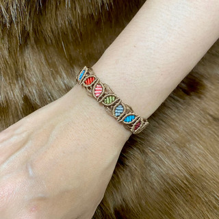Macrame colorful leaf bracelet - Vòng tay handmade chiếc lá màu sắc thắt macrame