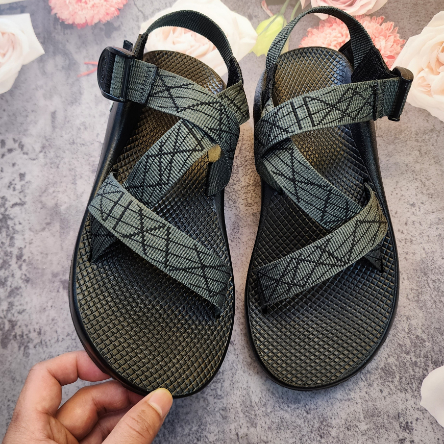 Chaco Đế Thơm Hương Quế, Khử Mùi Mồ Hôi, Dép Chaco Mã  Xám Kẻ Chỉ TG33