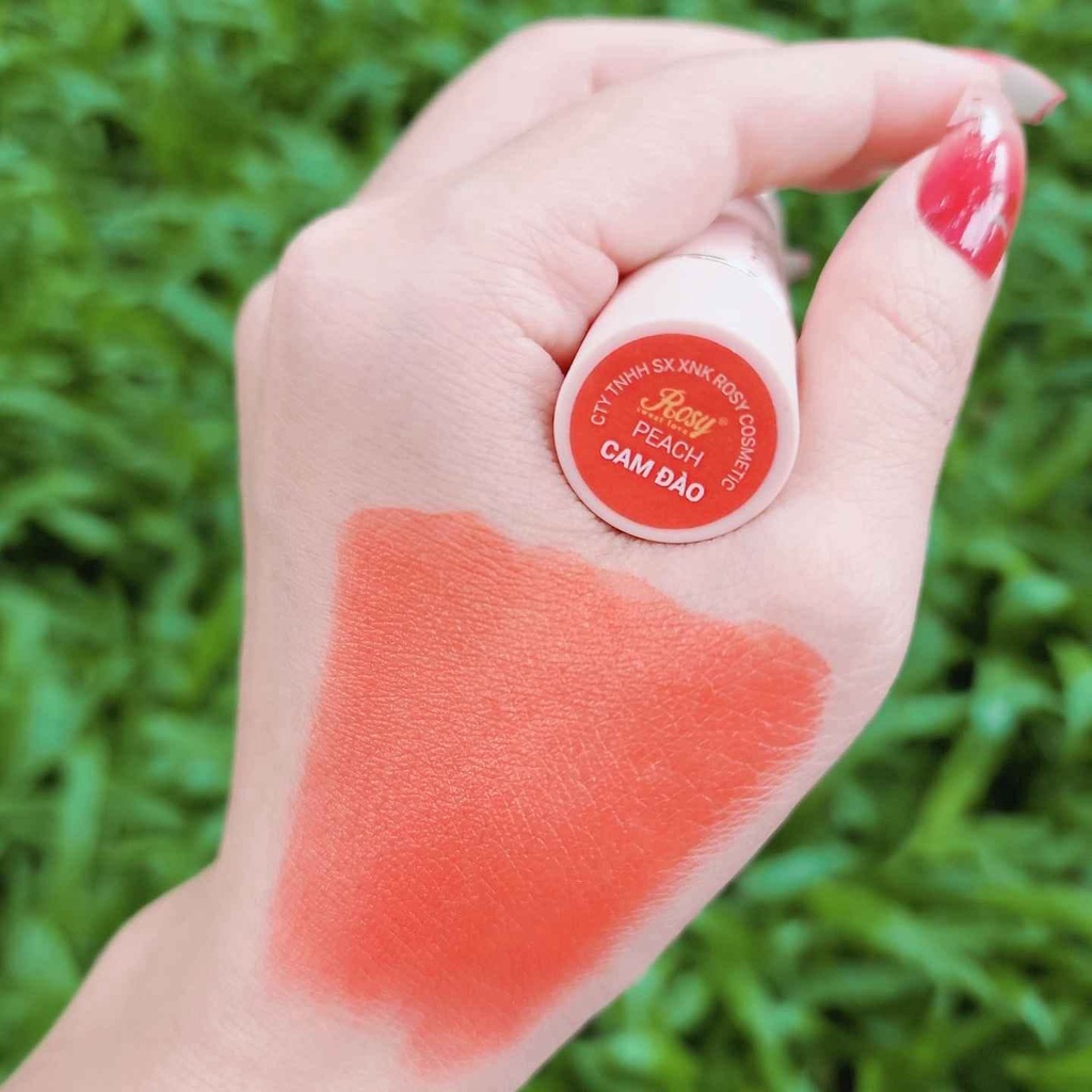 SON SÁP ROSY KHÔNG CHÌ, MỀM MÔI, SIÊU LÌ - CAM ĐÀO