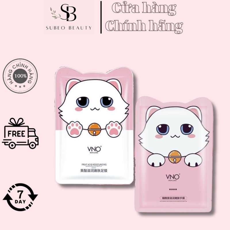 Mặt Nạ Ủ Dưỡng Da Chân/Tay Mèo Tiểu Thư VNO Skin Care Moisturizing Rejuvenating Hand Foot Film / Subeo beauty